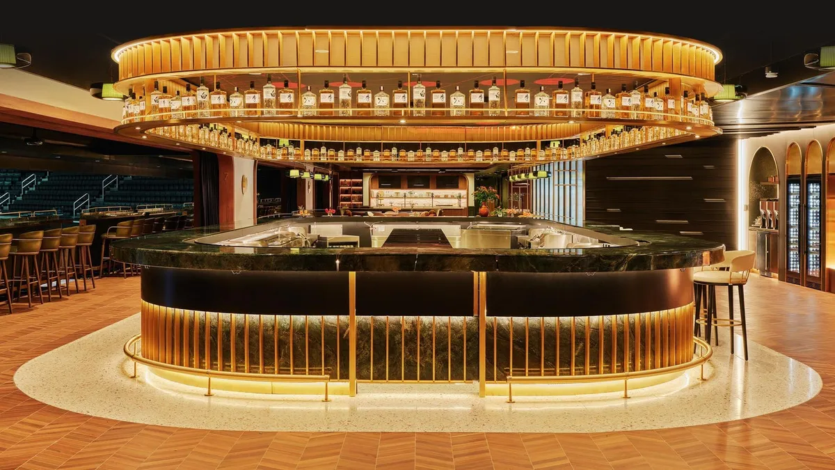 宏伟的现代体育竞技场全景